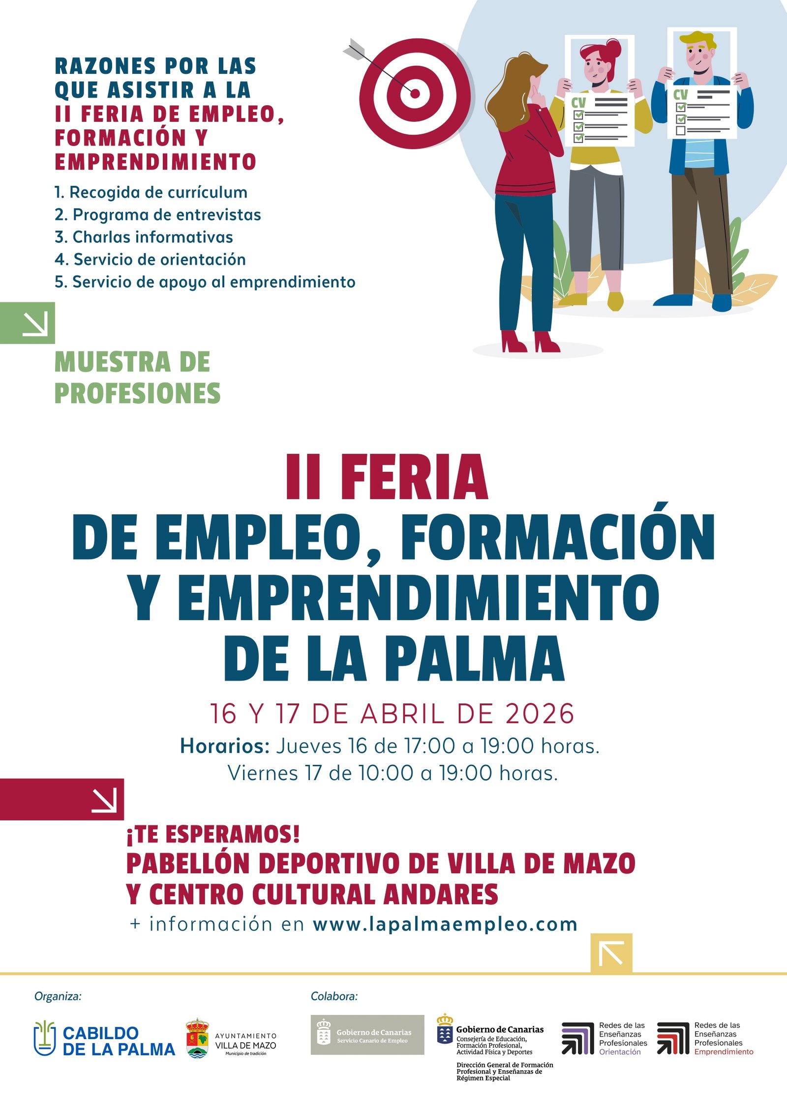 Inscripciones abiertas para la II Feria de Empleo, Formación y Emprendimiento en La Palma