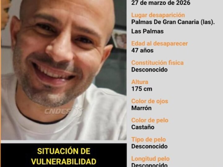 La Policía Nacional solicita ayuda para encontrar a un hombre desaparecido en Las Palmas de Gran Canaria