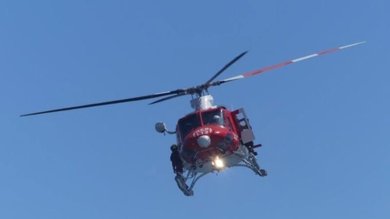 Rescate de senderista herida en Parque Nacional del Teide por helicóptero del GES