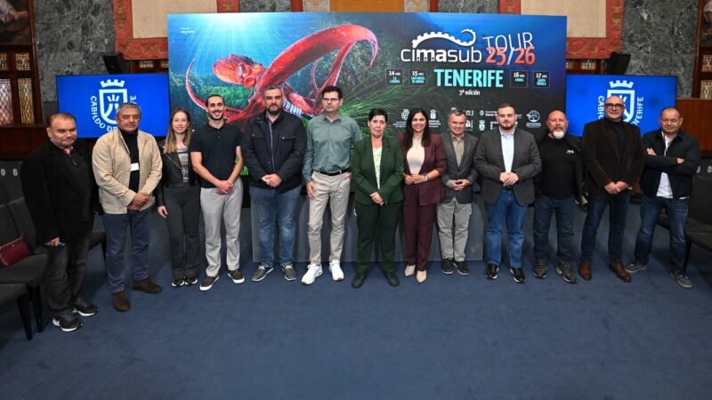 Arona será sede por primera vez del Festival Internacional de Cine Submarino CIMASUB en el Auditorio Infanta Leonor

El Festival Internacional de Cine Submarino CIMASUB llegará por primera vez a Arona, dentro de su tercera edición en Tenerife. La presentación de CIMASUB 2026 (Ciclo Internacional de Cine Submarino) tuvo lugar hoy en el Cabildo de Tenerife, en un evento donde se dio a conocer la programación de esta propuesta cultural que combina cine, educación y divulgación medioambiental.

El 16 de abril, el Auditorio Infanta Leonor acogerá una sesión gratuita para todo el público a las 19:00 horas, con una selección de los mejores cortometrajes y documentales submarinos internacionales. Además, habrá un pase matinal para centros escolares del municipio.