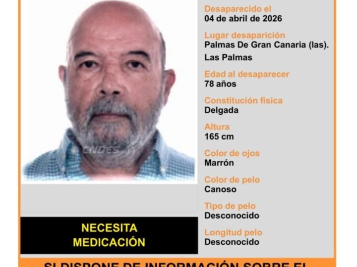 Colaboración para encontrar a Maximino G.R., desaparecido en Las Palmas de Gran Canaria