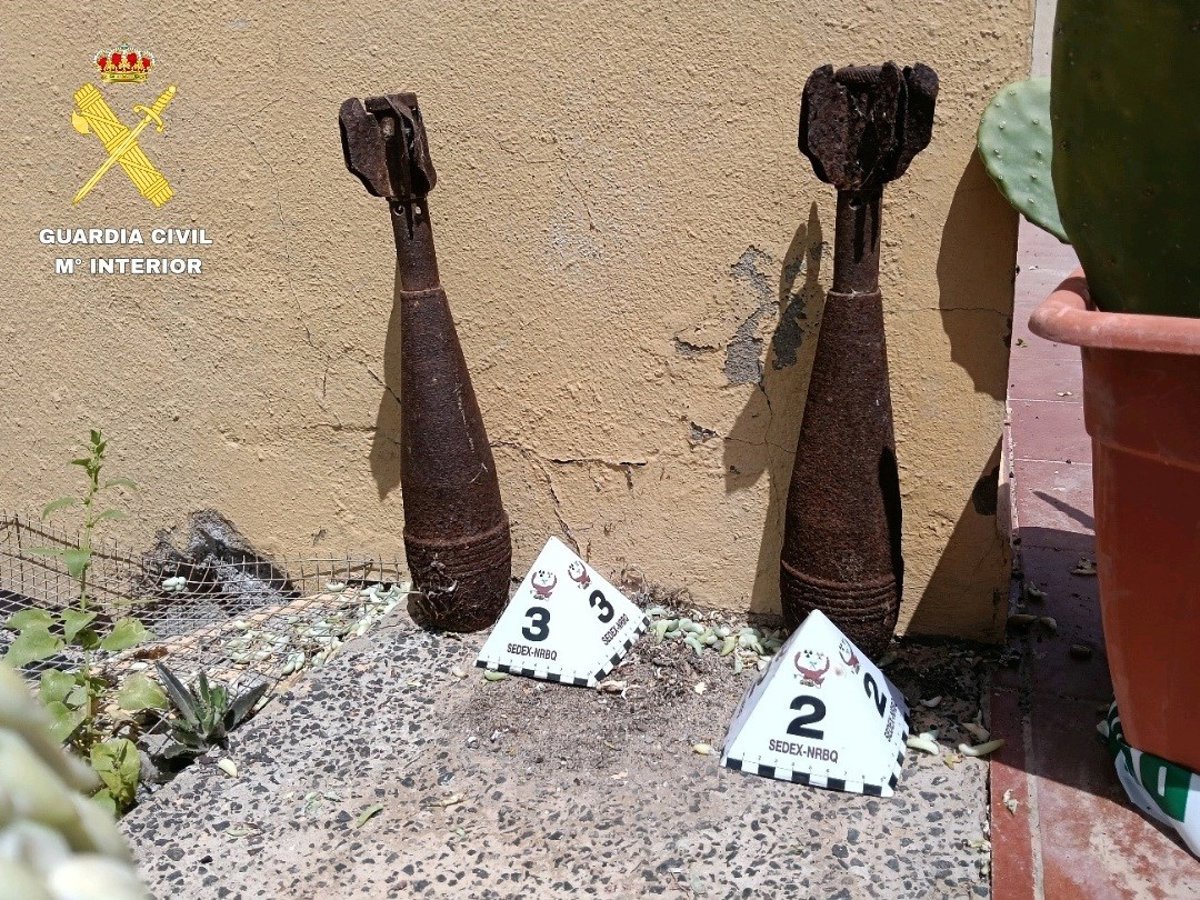 Hallan dos proyectiles de mortero con carga explosiva en vivienda de Fuerteventura