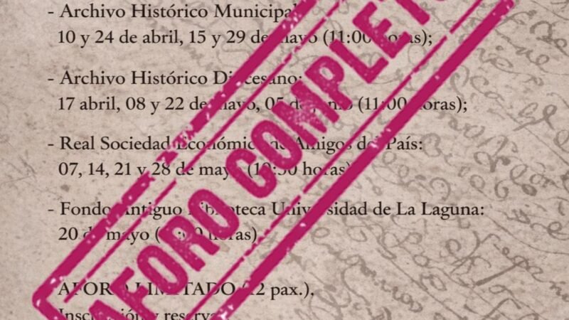 La Laguna agota plazas para Documenta en 24 horas