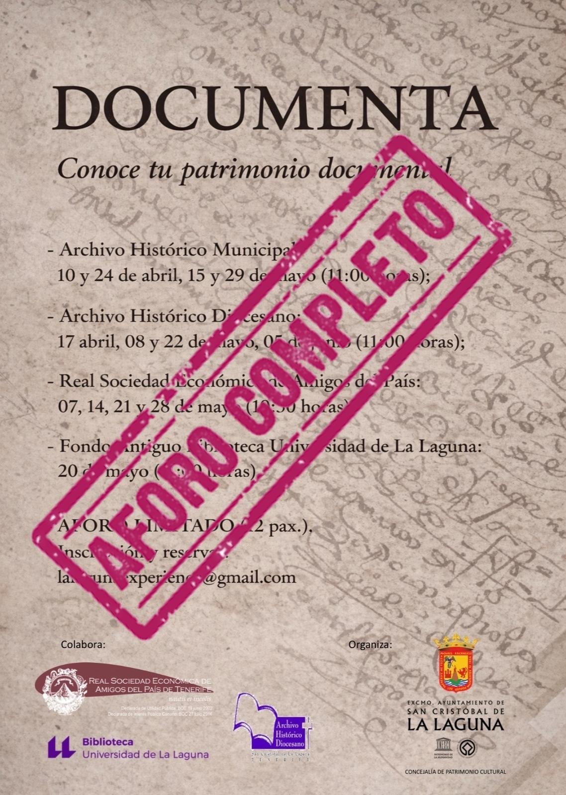 La Laguna agota plazas para Documenta en 24 horas