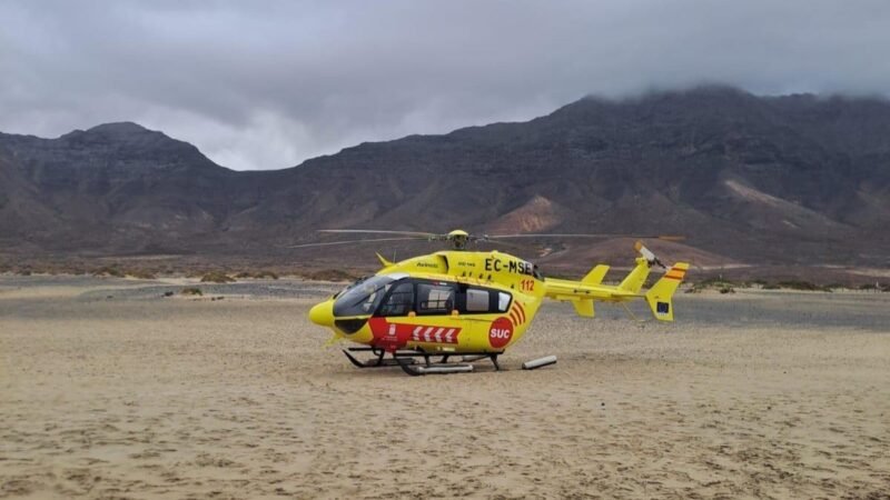 Rescatan a hombre de 60 años con signos de ahogamiento grave en Pájara (Fuerteventura)