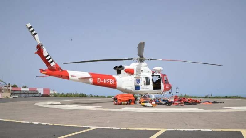 Rescatan a senderista de 51 años en helicóptero del GES tras caída en barranco de Gran Canaria