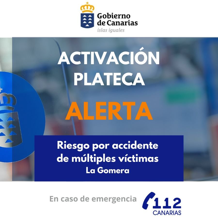 Situación de alerta por accidente de múltiples víctimas en La Gomera
