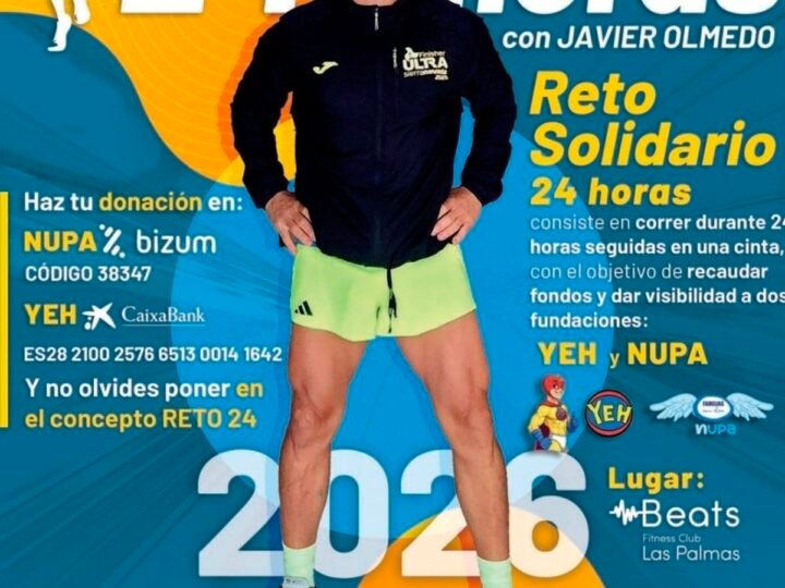 Ultramaratoniano Javier Olmedo corre 24 horas en cinta para niños enfermos.