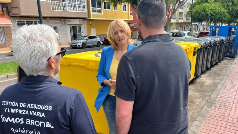 Arona mejora la limpieza en los barrios con la sustitución de contenedores
