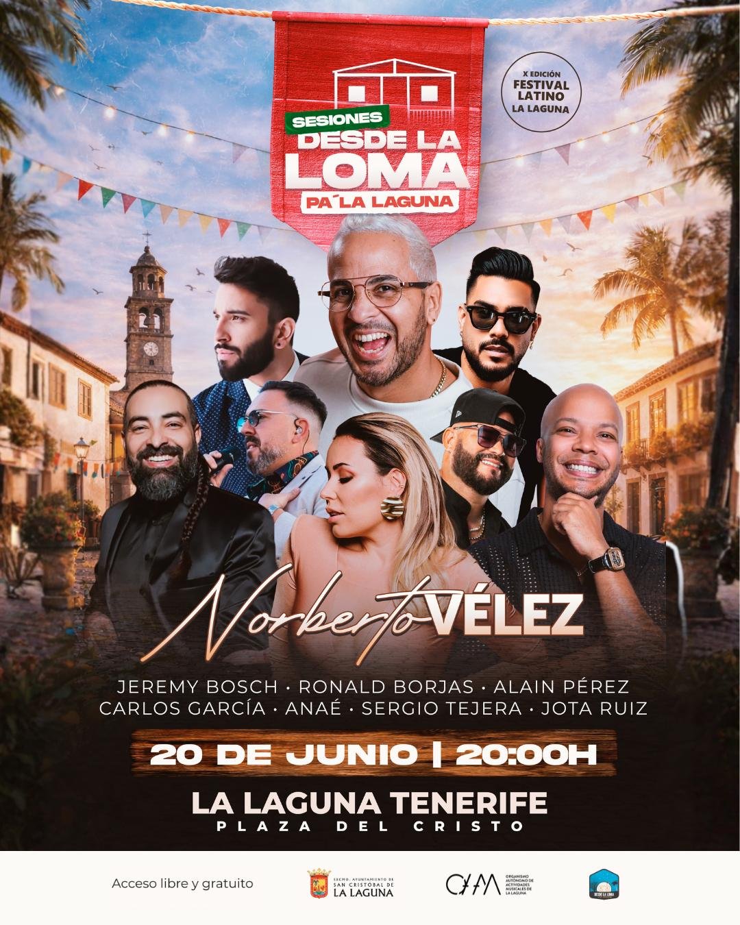 Confirmado cartel internacional en La Laguna para Sesiones Desde La Loma con Norberto Vélez, Alain Pérez, Jeremy Bosch y Ronald Borjas.