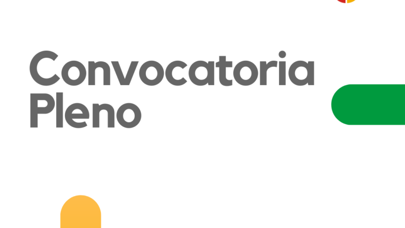 Convocatoria Extraordinaria y Urgente del Pleno el 15 de septiembre de 2021
