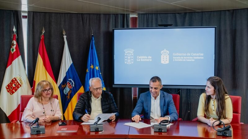 El Cabildo de La Gomera y la ESSSCAN firman convenio de formación profesional.